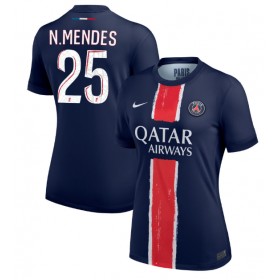 Paris Saint-Germain Nuno Mendes #25 Hemmakläder Dam 2024-25 Kortärmad